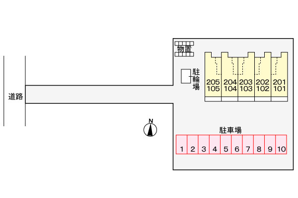 フィオーレ天童の駐車場|駐車場