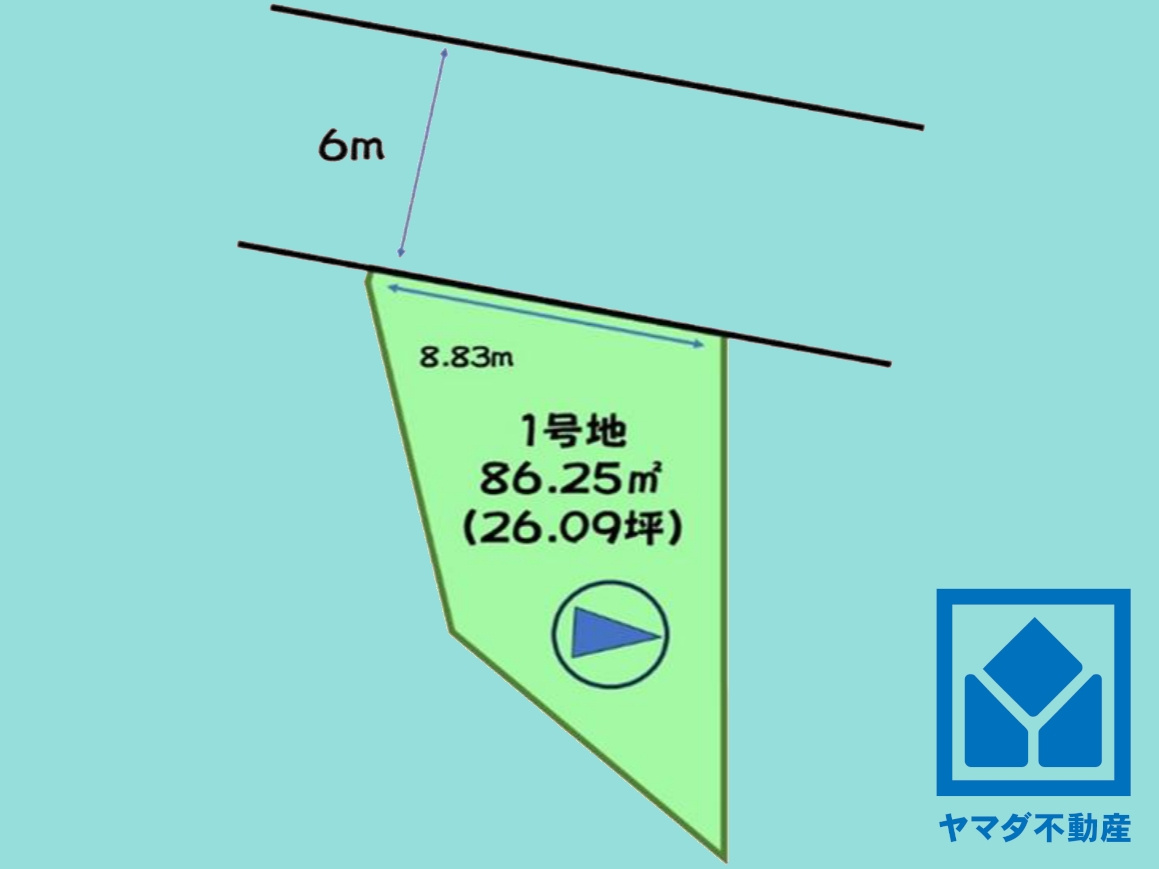 伏見区羽束師古川町　1号地の土地図