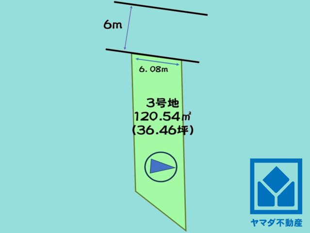伏見区羽束師古川町　3号地の土地図