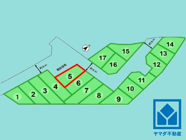 伏見区羽束師古川町　5号地の区画図