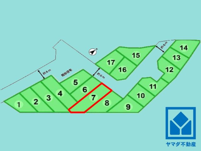 伏見区羽束師古川町　7号地の区画図