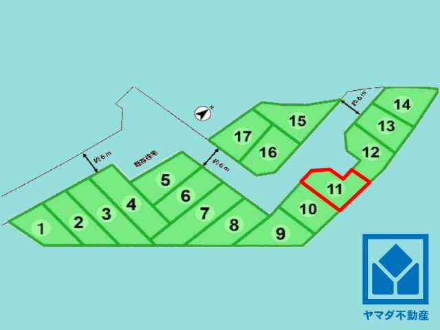 伏見区羽束師古川町　11号地の区画図