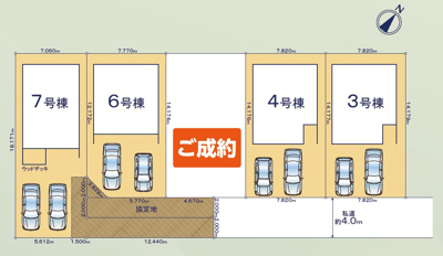 【区画図】 | 豊橋市松井町 新築一戸建て 6号棟 | 6号棟の区画図です