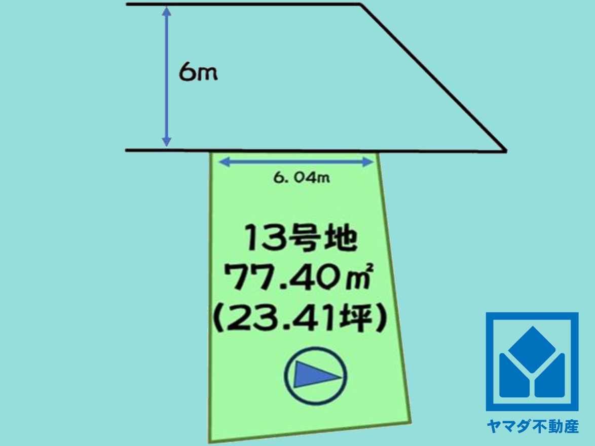 伏見区羽束師古川町　13号地の土地図