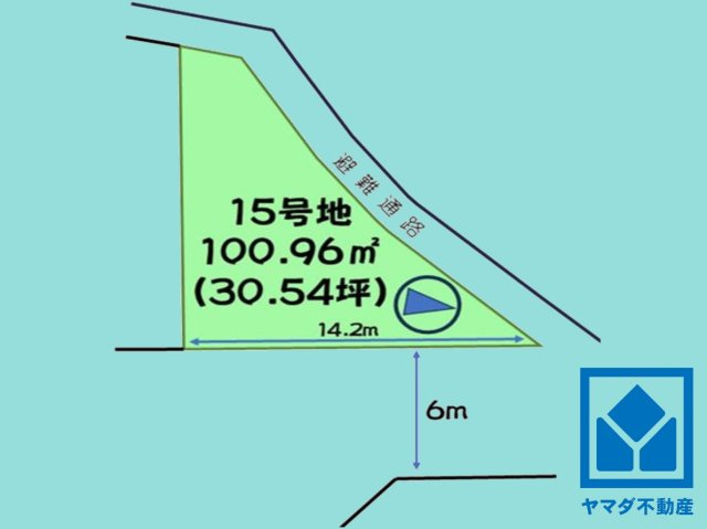 伏見区羽束師古川町　15号地の土地図