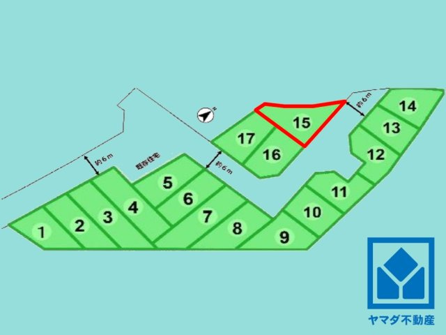 伏見区羽束師古川町　15号地の区画図