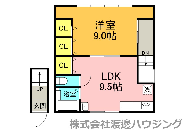玉出東2丁目テラスハウスの間取り