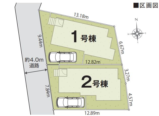 平塚市夕陽ケ丘新築戸建て　第2期1号棟の区画図|区画図「平塚市夕陽ケ丘新築戸建て」