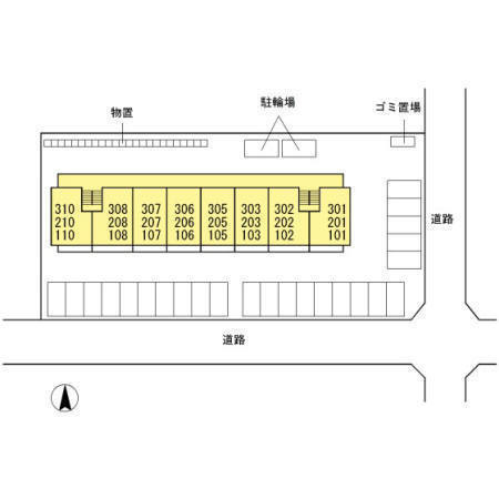 エレガンス姫原の駐車場