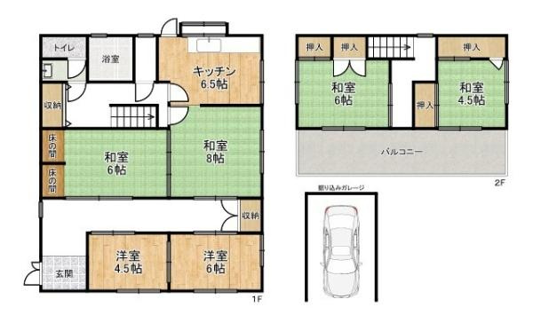北葛城郡王寺町本町３丁目　一戸建の間取り