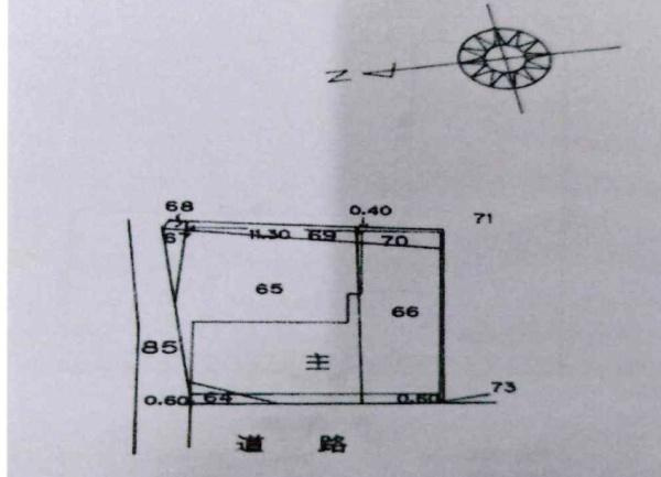 岡崎市明大寺町字銭堤の売地の区画図