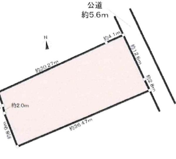 岡崎市明大寺町字踊山の売地の区画図