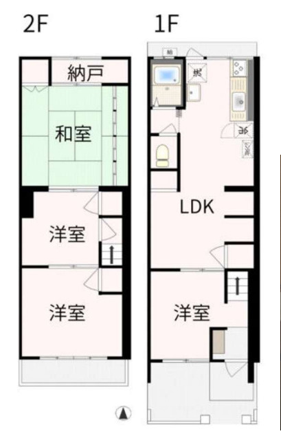 滝井西3丁目貸家の間取り