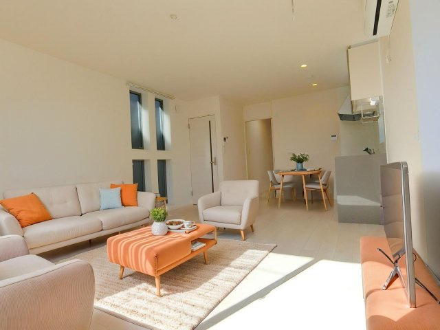 ベル武蔵関の居間・リビング|★開放的なLDK14.5帖、陽当り良好です★