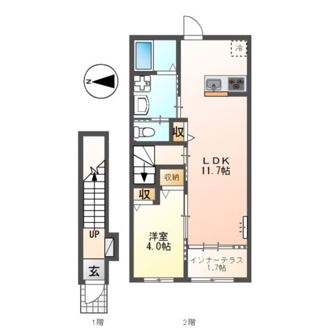 レヴメゾン神山参番館の間取り