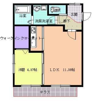 フローラメゾン大橋の間取り