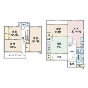 はなの芽貸家の間取り