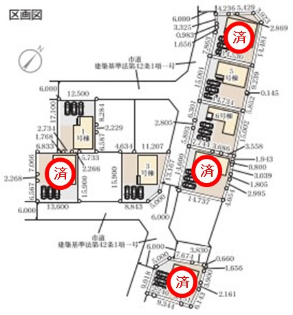 【選べる豪華家電キャンペーン実施中♪】　☆平泉崎第8／5号棟☆　の区画図|【区画図です】
