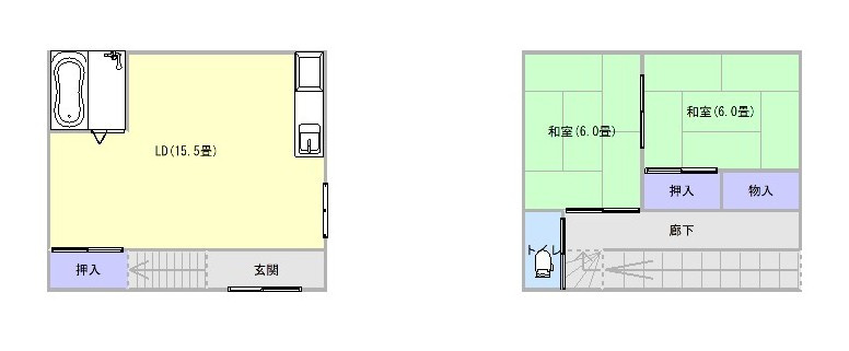 御手洗戸建ての間取り
