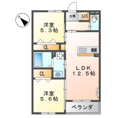ORUTE東野の間取り