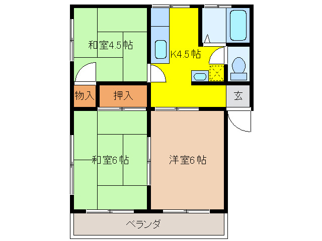 メゾン第一Aの間取り