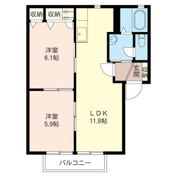 グランバリエ横倉の間取り