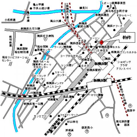 レジアス新横浜の地図