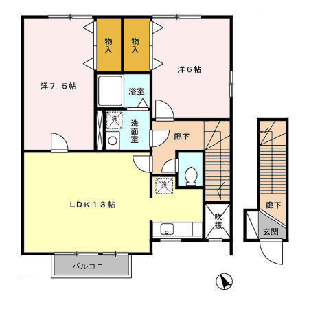 カーサ クイント　Ｃの間取り
