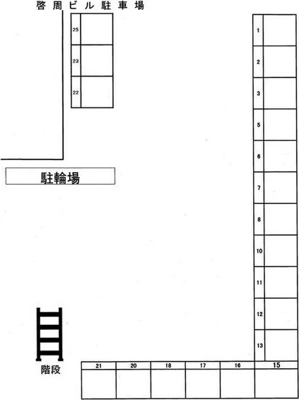 啓周ビルの駐車場