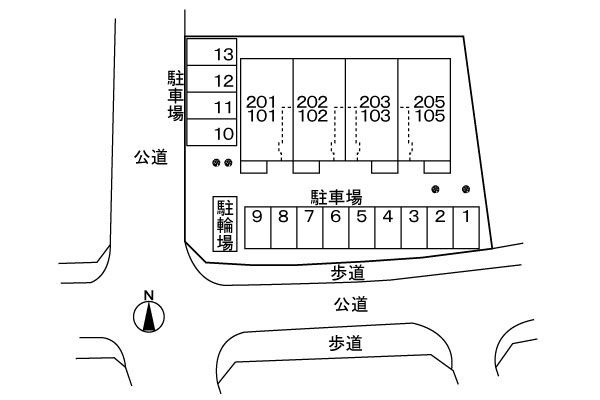 リアンの駐車場