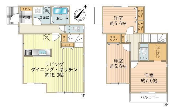 3LDK、4140万円（No.5区画）