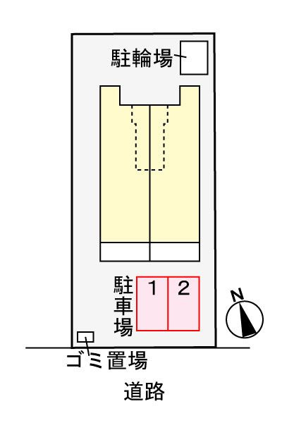 メイハウスの駐車場
