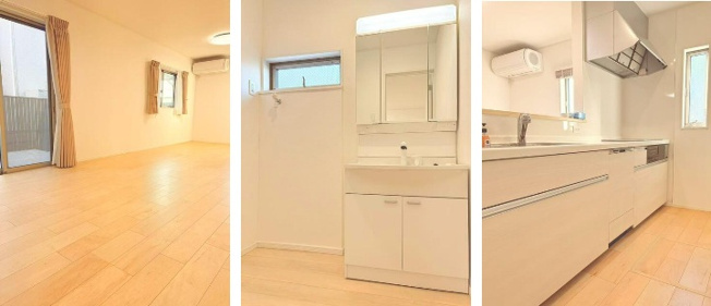 【内装】 | メイン居室には足元からじんわり暖かい「床暖房」搭載！　　　　　　　
冷えやすい冬の足元をやさしく暖め、部屋全体を心地よく整えてくれます♪