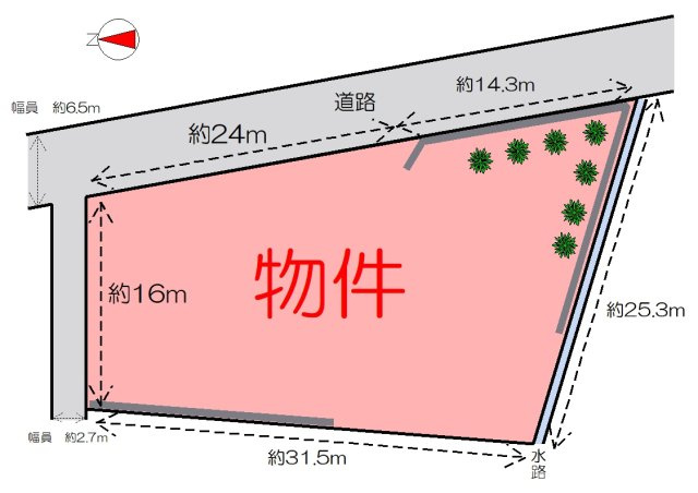 丹波市氷上町香良の売地の土地図