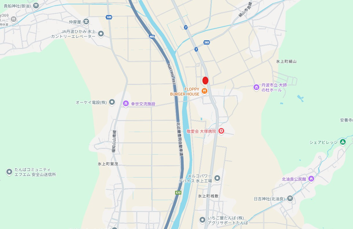 丹波市氷上町香良の売地の地図
