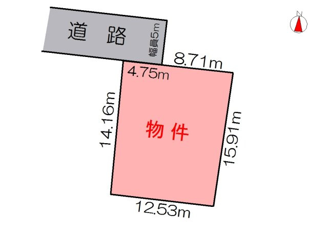 丹波市氷上町上成松の売地の土地図