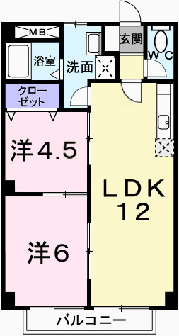 アメニティ六番館の間取り
