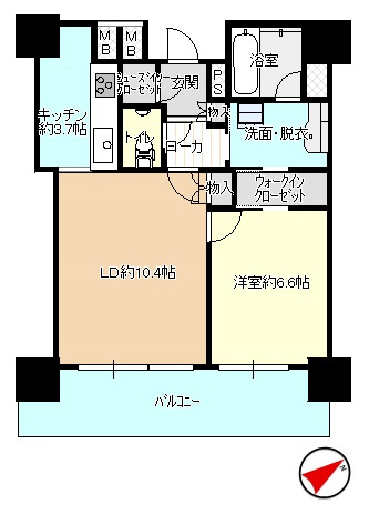 アデニウムタワー萬代橋の間取り