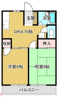 【間取り】 | エリール野口 | 反転