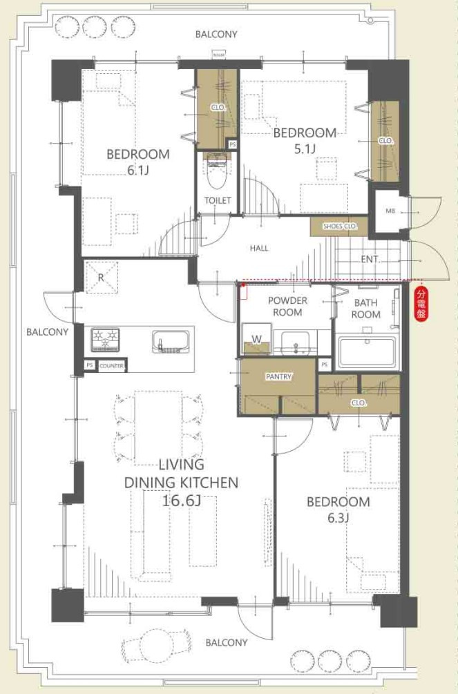 エンゼルハイム井尻第3の間取り|間取り図です☆