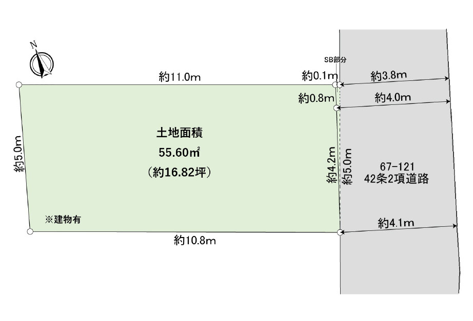 文京区千駄木3丁目　建築条件無し売地