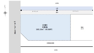 【土地図】 | 川越市今成1丁目　建築条件なし売地　「川越市駅」徒歩23分　敷地49坪　【月越小学区】