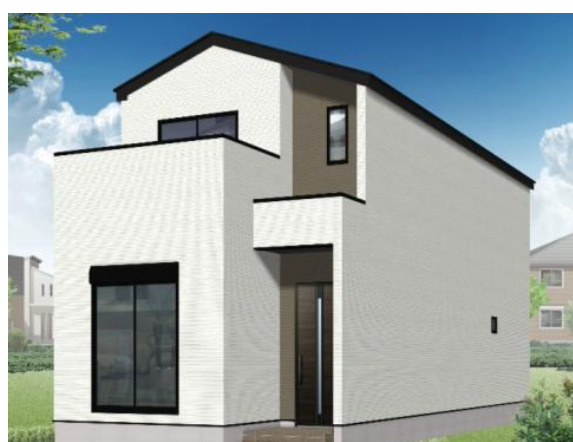 【仲介手数料無料】清瀬市下宿１期全２棟２号棟　清瀬の新築住宅なら西武ハウジングの外観パース