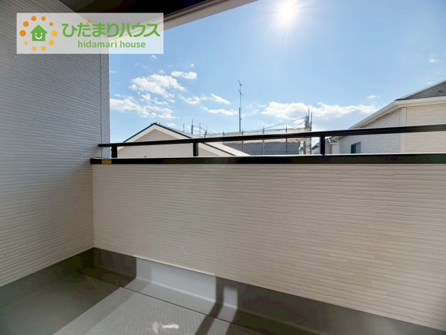 郡山市芳賀三丁目　新築戸建　7号棟のバルコニー|広いインナーバルコニーは、ランドリースペースだけでなく、椅子を置いて風にあたりながら読書なんていかがでしょうか(^^♪