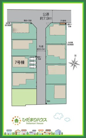 郡山市芳賀三丁目　新築戸建　7号棟の区画図|郡山駅近くの物件です♪