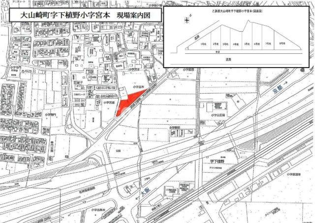 下植野小字宮本　新築戸建ての区画図