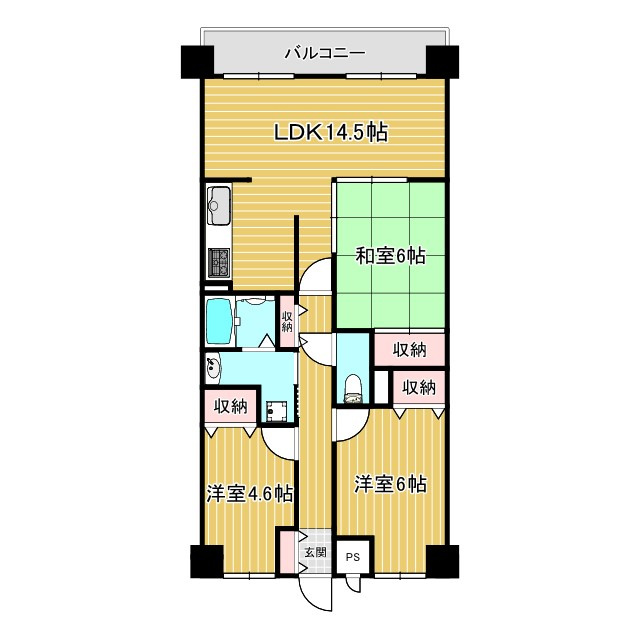 シャルヴィ加古川の間取り