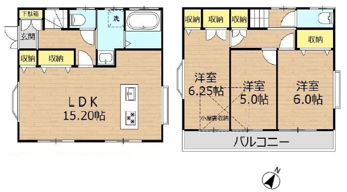 羽村市羽加美1丁目　中古戸建の間取り