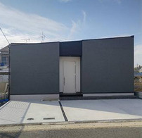 八幡三反長無垢の平屋の外観