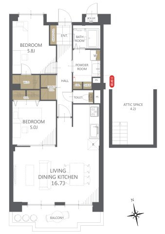 【間取り】ライフプラザ工大前弐番館 
